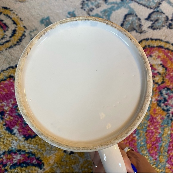 Vintage 1980s Red, Blue, and Yellow Flower Ceramic Pitcher - Picture 3 of 6